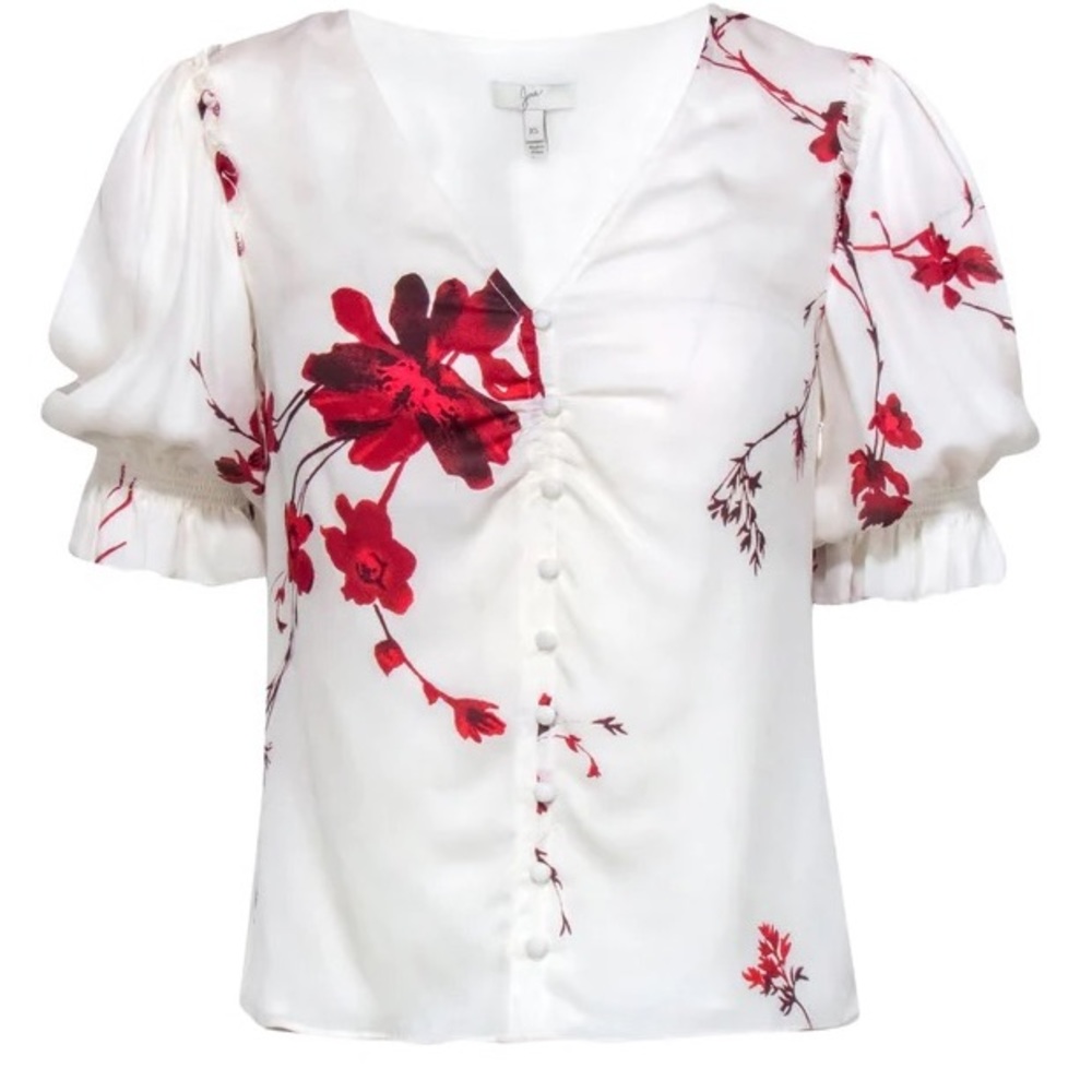 Joie Anevy Floral Silk Top
